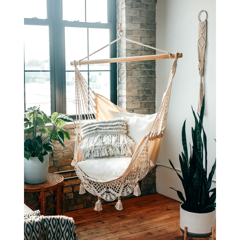 Dakota Fields Boho Crochet Chair Hammock Swing Wayfair